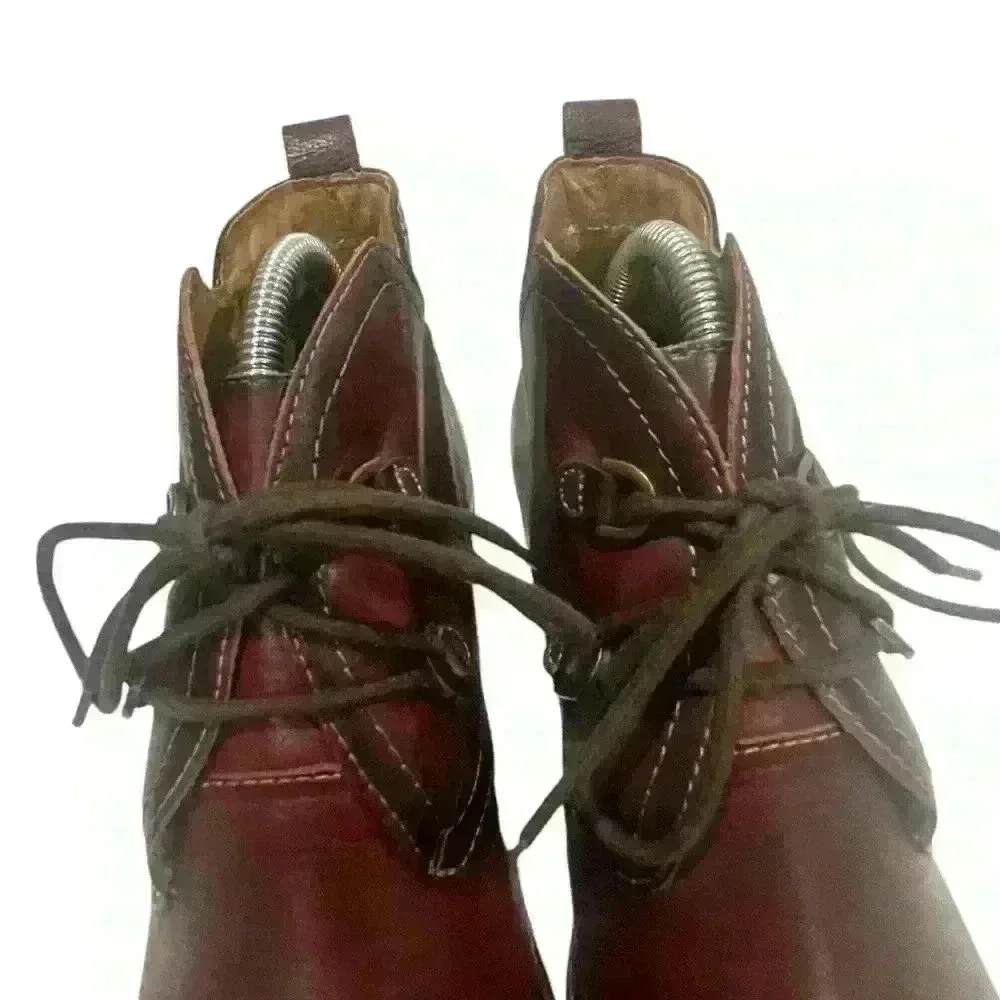 Pikolinos Zaragoza Women's Red Mahogany Ankle Boots Lace Up  Size 39/ 8.5-9 - Picture 8 of 12